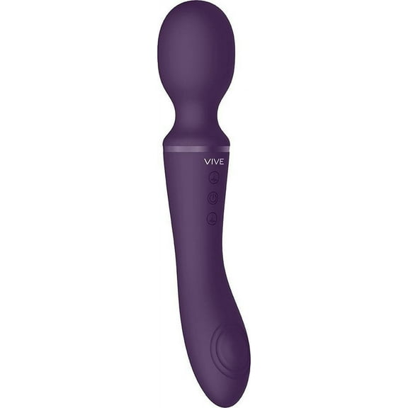 Vive Enora Double End Pulse Vibrator Wave Personal Massage Wand, Purple