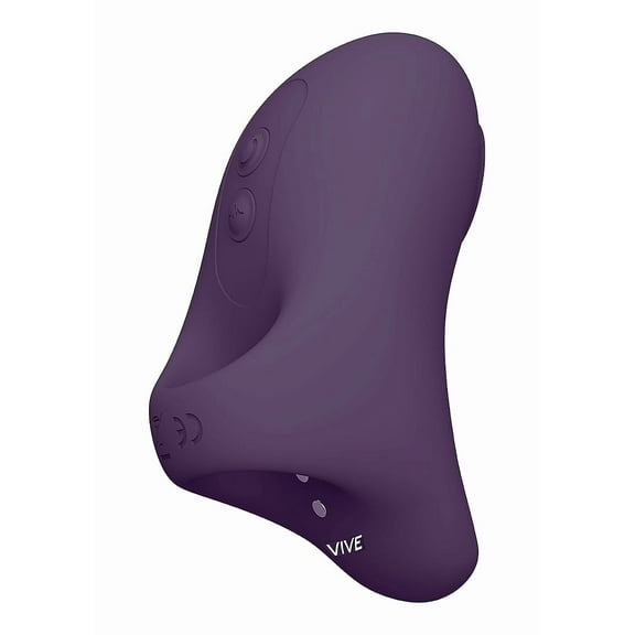 Vive Hana Rechargeable Silicone Pulse Wave Finger Vibrator, Purple