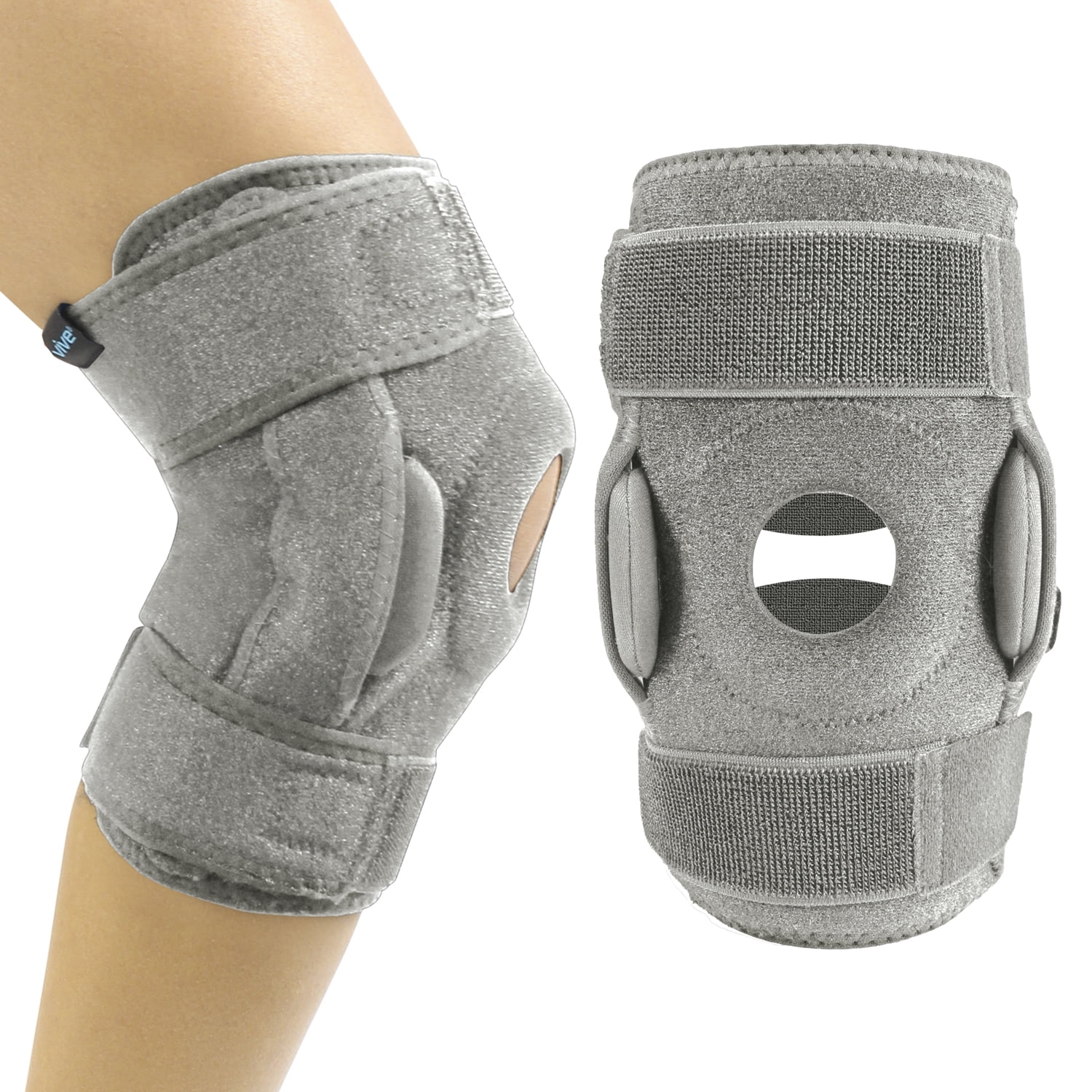 VIVE Hinged Knee Brace Open Patella Support Wrap For Compression For Acl  Mcl Torn Iscus Liga T And Tendonitis For Running Athletic Tear Arthritis