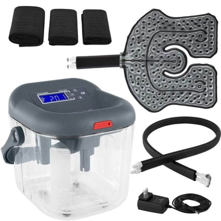 Vive Ice Machine for Knee & Shoulder Post-Surgery – Cold Therapy for Knee & Hip Replacement – Large Cryotherapy Pad with Quiet Pump – Flexible Cuff for Ankle, Back, Leg, Cervical, ACL