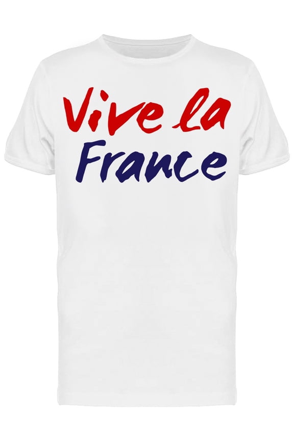Vive La France French Colors T-Shirt Men -Image by Shutterstock, Male Large