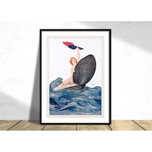 Vive La France French Decor Vintage Poster French Flag Travel Home Decoration Advertisement, Unframed Canvas 8x10in