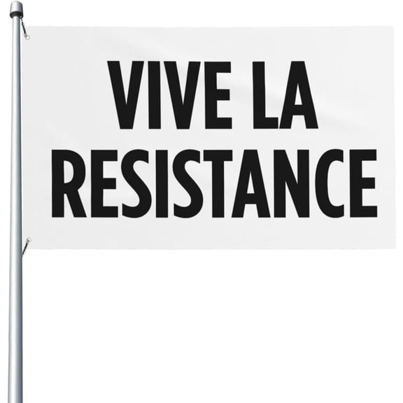 Vive La Resistance Flag - Vivid Color And Fade Proof Double Stitched Polyester With Brass Grommets 3 X 5 Ft Flags