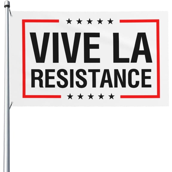 Vive La Resistance Flag - Vivid Color And Fade Proof Double Stitched Polyester With Brass Grommets 3 X 5 Ft Flags