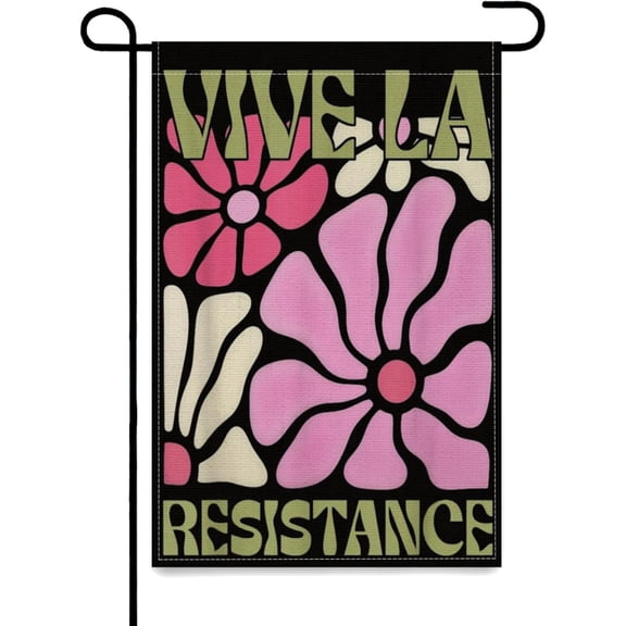 Vive La Resistance Subtle Liberal Protest Garden Flags,12x18 in Double Sided Yard Flag Tapestry Decoration Home Holiday Farmhouse Outside