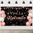 thumbnail image 1 of Vive La Retraite Backdrop Retirement Party Decorations for Women Rose Gold Happy Retirement Backdrop Retirement Party Supplies, 1 of 6