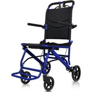 Vive Lightweight Transport Wheelchair   Compact, Foldable, Mobility Aid, Travel-Friendly