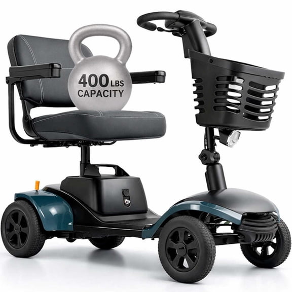 Vive 4-Wheel Mobility Scooter for Seniors & Adults Electric Powered Mobility Aid, 400 lb Capacity, Motorized Wheelchair Alternative with Upgraded Comfortable Seat
