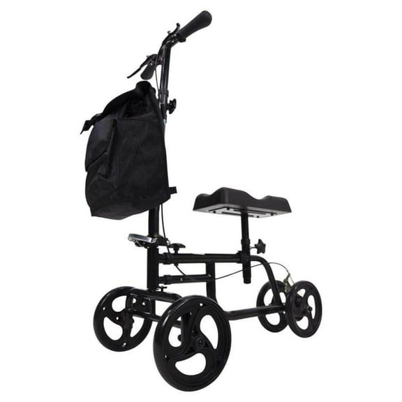 Vive Mobility Knee Scooter Walker - Steerable Scooter for Broken Leg, Foot, Ankle, Black