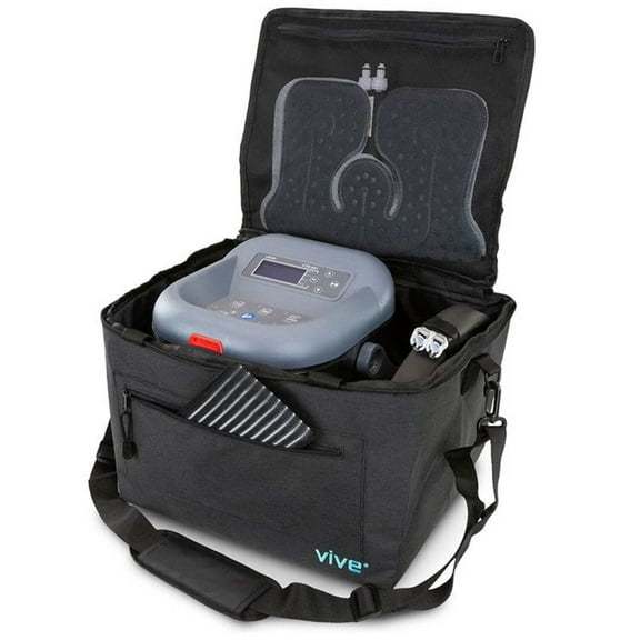Vive Travel Bag for Ice Therapy Machines – Fits Polar Active, Ossur Cold Rush, Nehoo & More – Heavy-Duty Cryotherapy Storage for Post-Surgery Knee & Shoulder – Supports up to 50 lb, Black