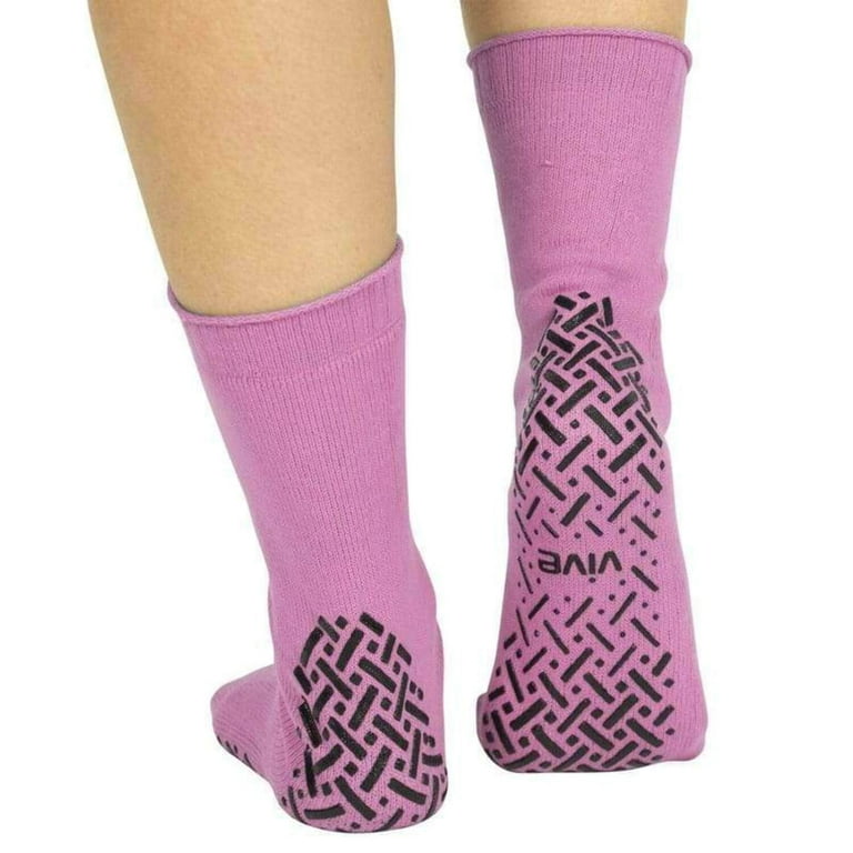 Vive Non-Slip Grip Socks (6 Pairs) - Slipper Socks for Women, Men -  Anti-Slip Gripper Socks for Hospital, Yoga, Pilates, Black, One Size :  : Clothing, Shoes & Accessories
