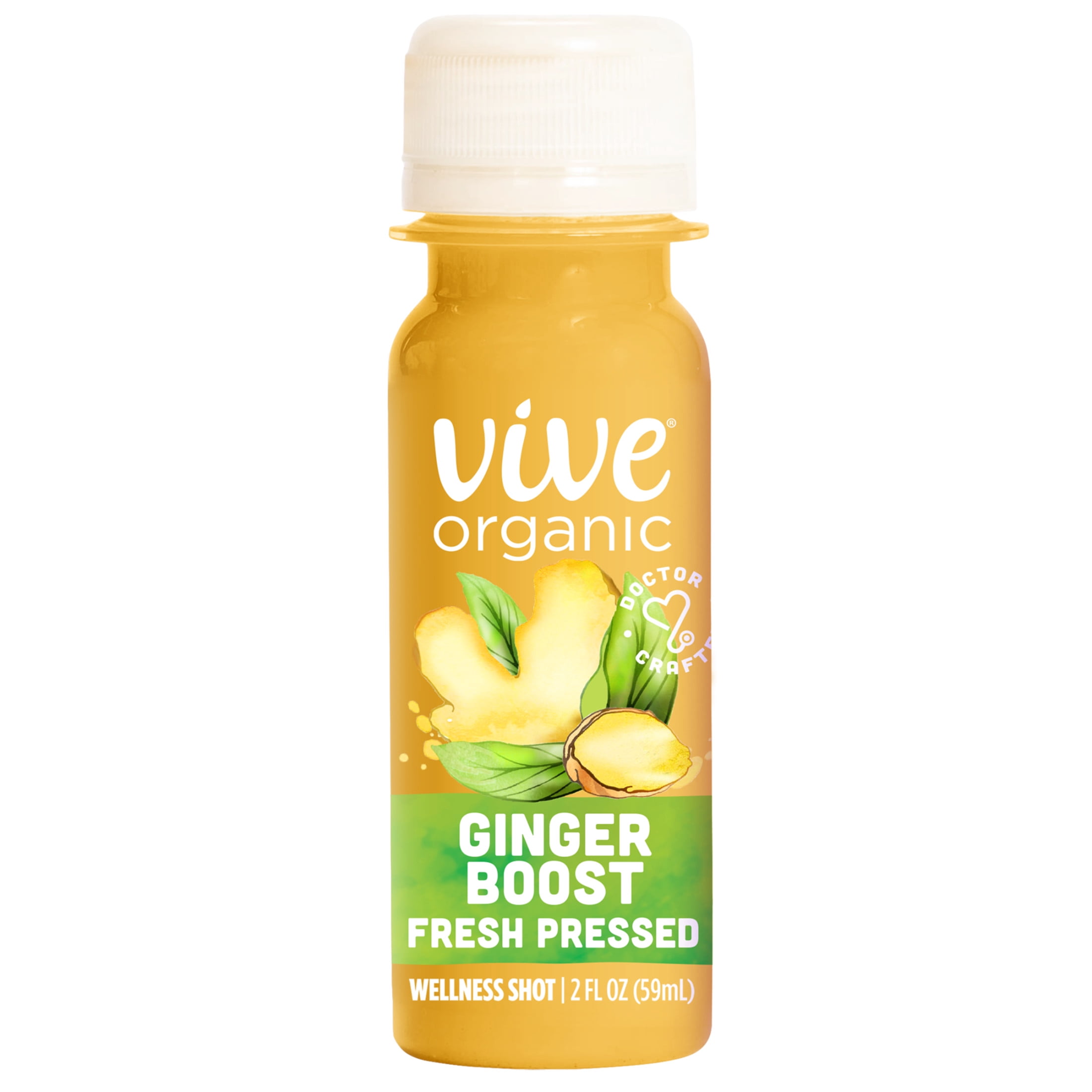 Vive Organic Ginger Boost Wellness Shot 2 fl oz Fresh Pressed
