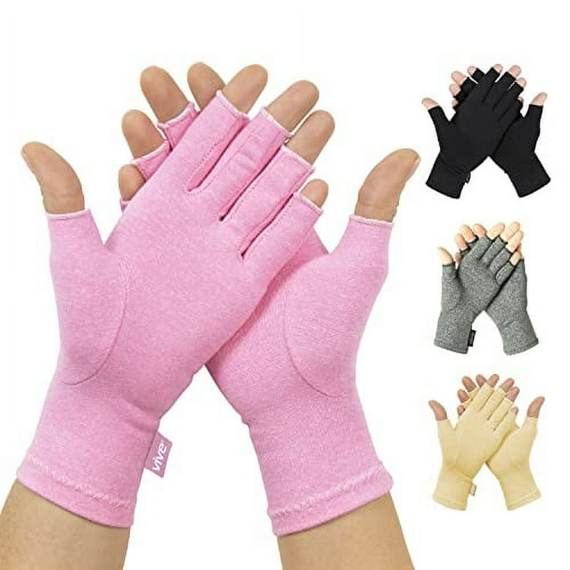 Vive Pink Arthritis Hand Compression Gloves Comfortable Fit for Men