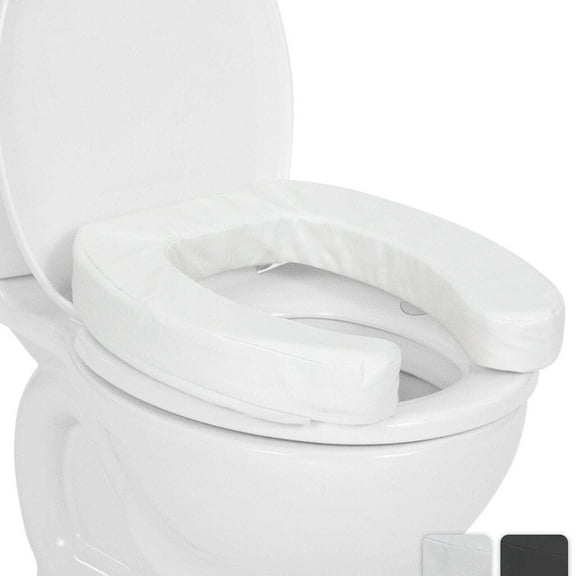 Vive Raised Toilet Seat Cushion, 4 Inch Extra Height, White