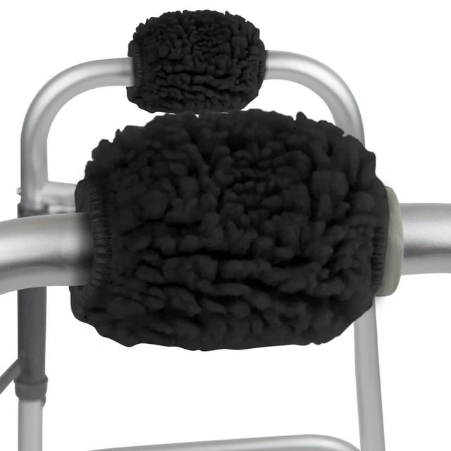 Vive Sheepskin Walker Grips, Soft Cushion Handle for Walkers or