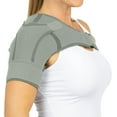 thumbnail image 1 of Vive Shoulder Brace – Compression Support Sleeve for Men & Women – Rotator Cuff Injury Recovery, Arthritis, Sprains, Dislocation, and Pain Relief (Grey, Medium), 1 of 9