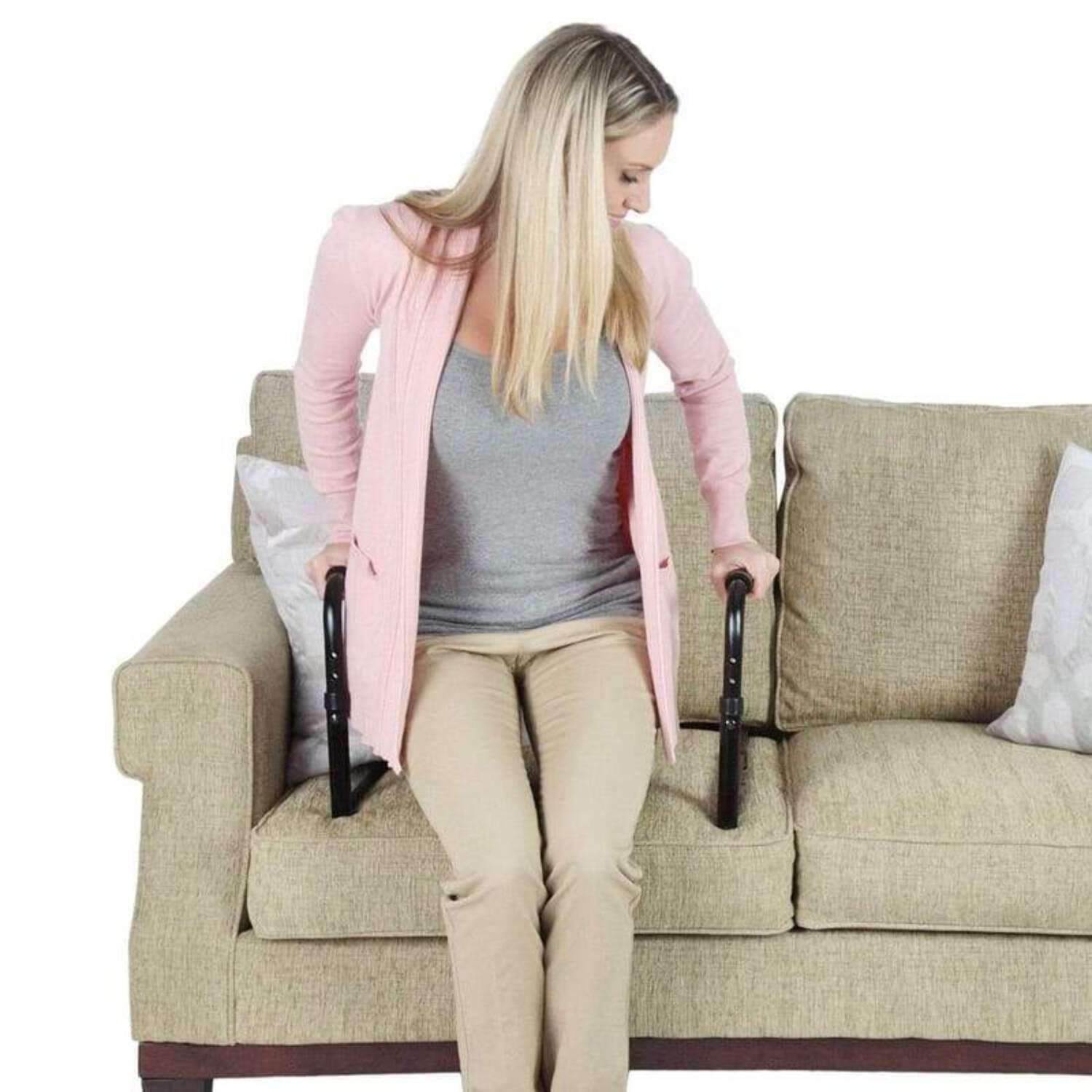 Adjustable Aluminum Stand Assist Rail for Upholstered Seats