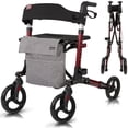 thumbnail image 1 of Vive Sunstride Rollator for Seniors - Foldable Walker with Seat, Durable Aluminum Frame, 8-inch All-Terrain Wheels, 1 of 8