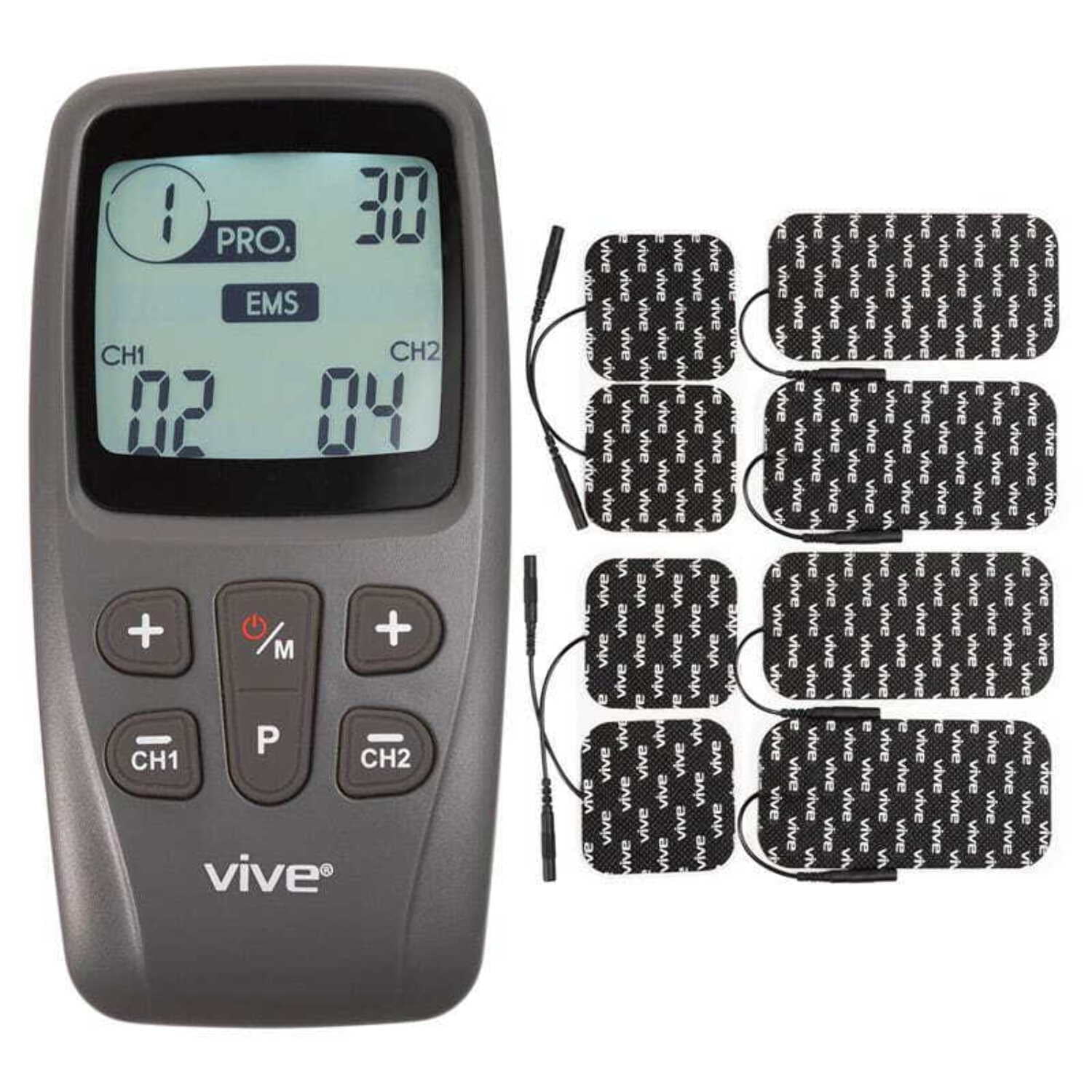 Vive Portable Medical TENS Unit Battery Operated EMS Muscle