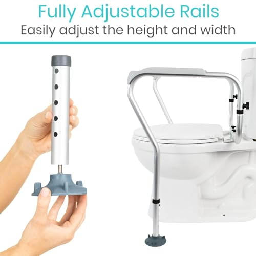 Vive Toilet Rail Bathroom Safety Frame Medical Railing Helper for