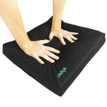 Vive Wheelchair Cushion - Gel Seat Pad for Coccyx, Orthopedic Back Support, Sciatica & Tailbone Pain Relief - Waterproof Cover
