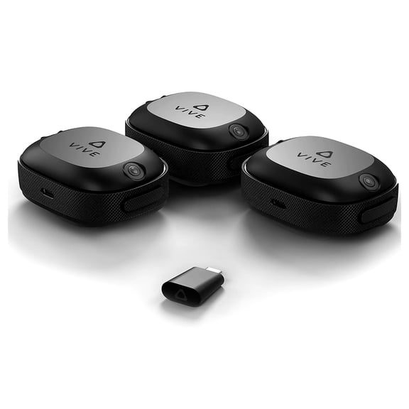 Vive Wireless Ultimate Tracker for VR Headset, Black, 3 Pieces