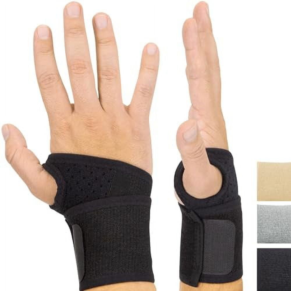 Vive Wrist Wrap Braces (2 Pack) Tendonitis Support for Carpal Tunnel