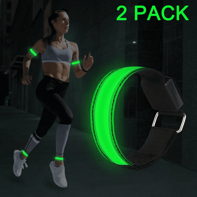  Taximi LED Armband Running Lights for Runners - USB  Rechargeable Reflective Running Gear, Night Safety Light Up Band High  Visibility for Running Jogging Cycling Dog Hiking Night Walking, 2 Pieces 