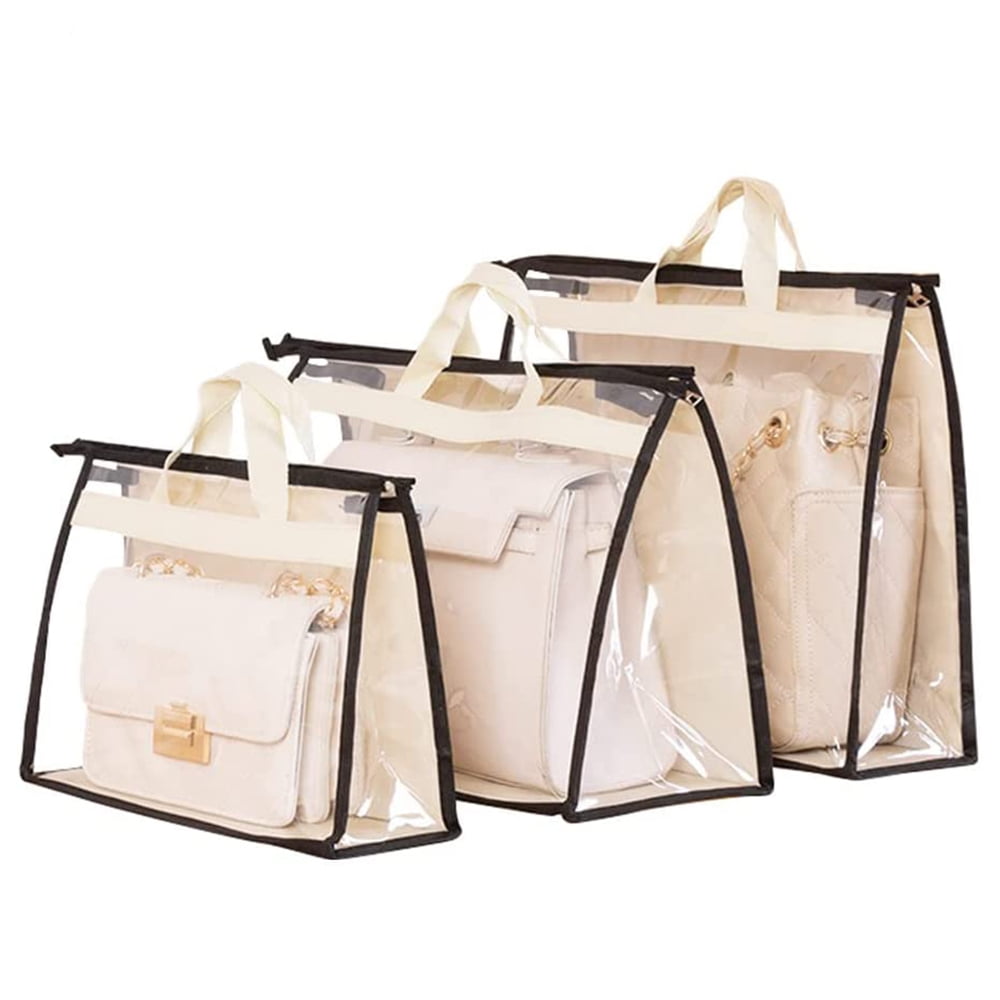 Vivecomb Handbag Dust Bags, Clear Purse Storage Organizer for Handbags,  Hanging Zipper Storage Bag(XL)