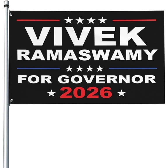Vivek Ramaswamy for Governor 2026 Flag Ohio Governor Garden Flags for Outside 3x5 Banner Yard Signs