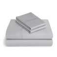 thumbnail image 1 of Vivendi Queen Sheet Set, Cotton Blend, 625 Thread Count, 4 Pc Set, Bedding Sheet Set Sateen Weave, Wrinkle Resistant Flexifit, Hotel Collection Soft Luxury, Fits Upto 20" Deep Pocket-High Rise Silver, 1 of 5