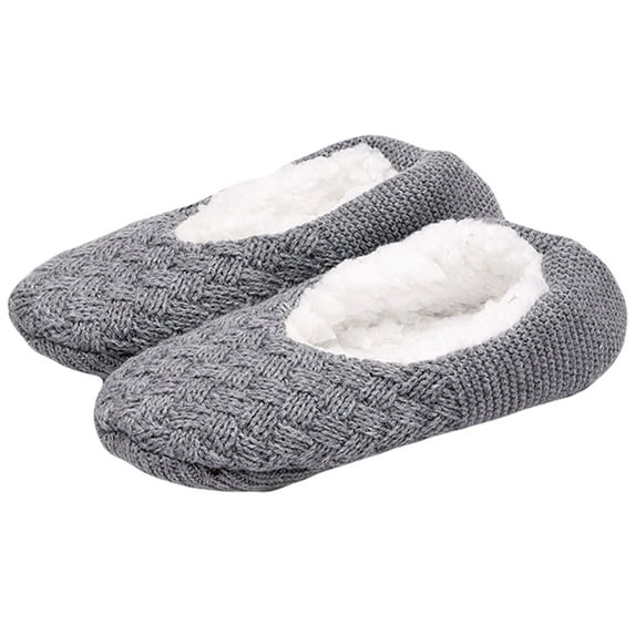 Viveous 1 Pair Winter Warm Slipper Socks with Grippers Cozy House Socks for Adult
