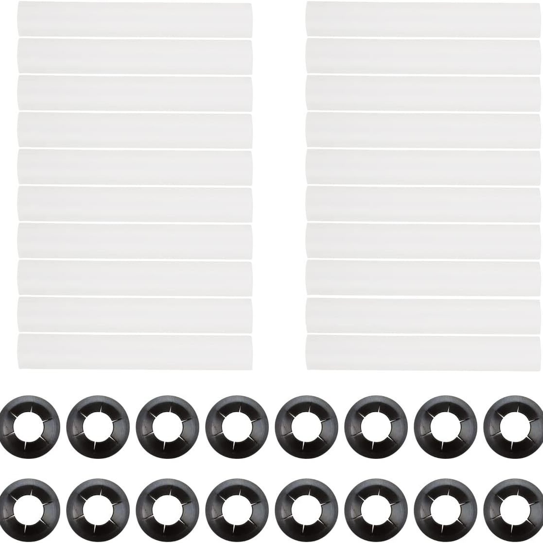 24-Pack Garage Door Hinge Quiet Roller Sleeves | Reduces Noise & Wear