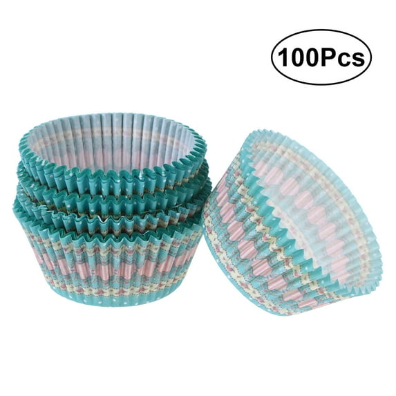 Viveous 100 Pcs Paper Baking Cups Cupcake Wrappers Liners Muffin Cases Cake Cup Party Favors (Sky Blue)