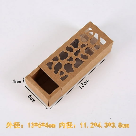 Worgeous 10PCS Brown Paper Macaron Boxes with Window Elegant Design for Storage and Gift Packaging