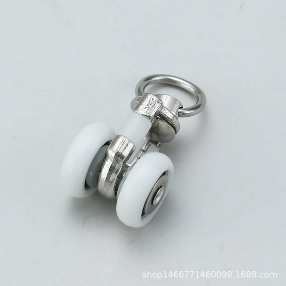 Viveous 10pcs Curtain Track Rollers with Metal Bearings Curtain Track Roller Hooks and Ceiling Mounted Rail Pulleys Wheel Roller Carriers