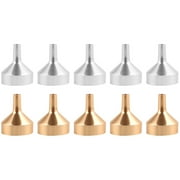 Worgeous 10pcs Mini Aluminum Funnels for Perfume Essential Oil Liquid Transfer