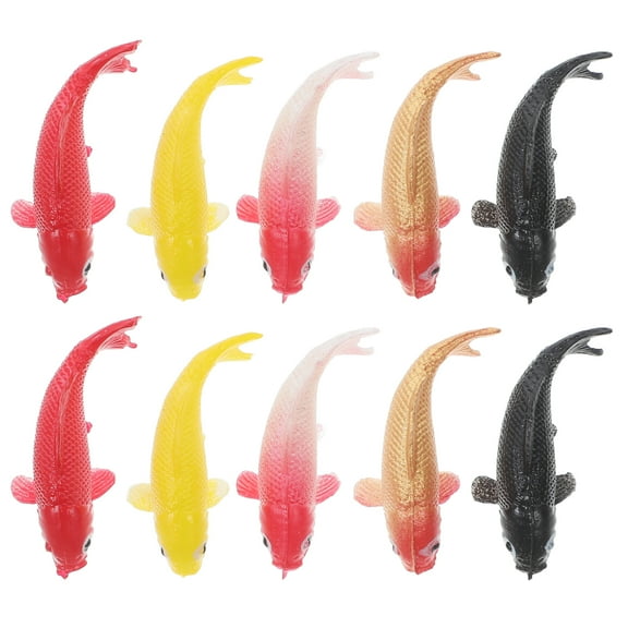 Viveous 10pcs Miniature Koi Fish Realistic Small Fish Figures For Diy Fish Tank Decor Resin Miniatures For Aquarium Decorations