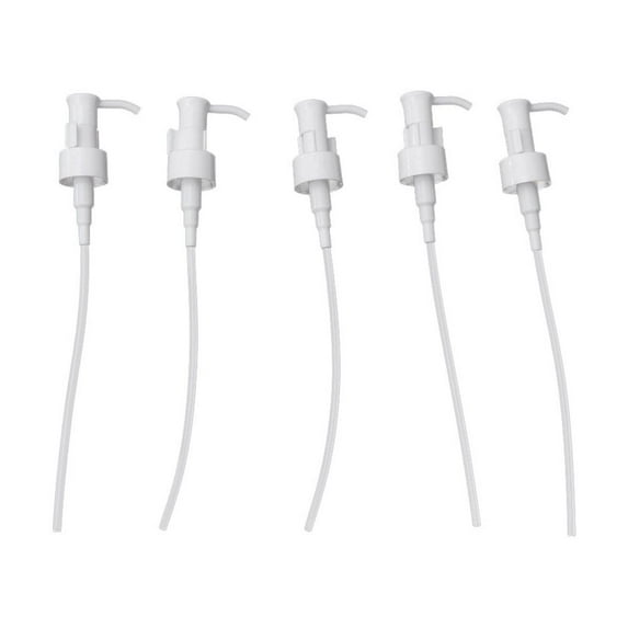 Viveous 10pcs Pump Lids Plastic Oil Dispensers Pump Tops Nozzle Pressure with Lock Buckle Fit for 24mm Bottles (R24 White Oil Pump)