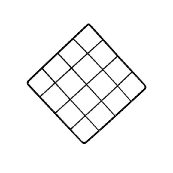 Viveous 2 Pcs Multifunctionl Metal Mesh Photo Grid Panel Wall Decor Photo Wall Wall Display Organizer (Black)