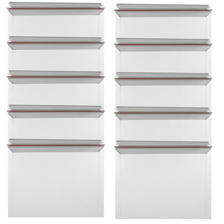 Viveous 25pcs Mailing Envelopes Rigid Cardboard Envelopes Self-Seal Stay Flat Mailers for Shipping Photo Documents Papers