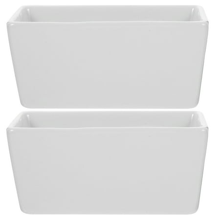 Viveous 2Pcs Sugar Packet Holder Tea Bag Bowl Ceramic Sugar Bowl Sugar Rectangular Sugar Container Holder Butter Dish Butter Keeper