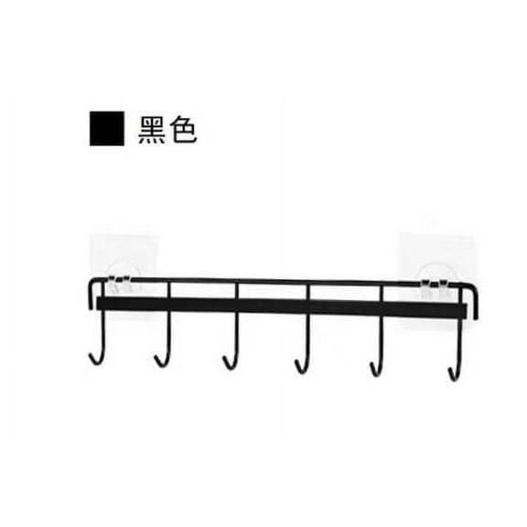 Viveous 2pcs Adhesive Utensil Rack Space Saving Wall Mount Kitchen Storage Hanger Metal Wall Hanging Hooks Mug Hanger Tool Hooks