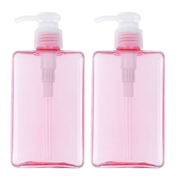 Viveous 2pcs Empty Clear Pump Bottles Lotion Pump Bottles Dispenser Refillable Containers for Essential Oils Cleaning Products Aromatherapy 280ml