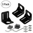 thumbnail image 1 of Viveous 3 Pack Steel L Shaped Mounting Bracket for Nema 17 Stepper Motor with Screws and Inner Hexagon Spanner, 1 of 11