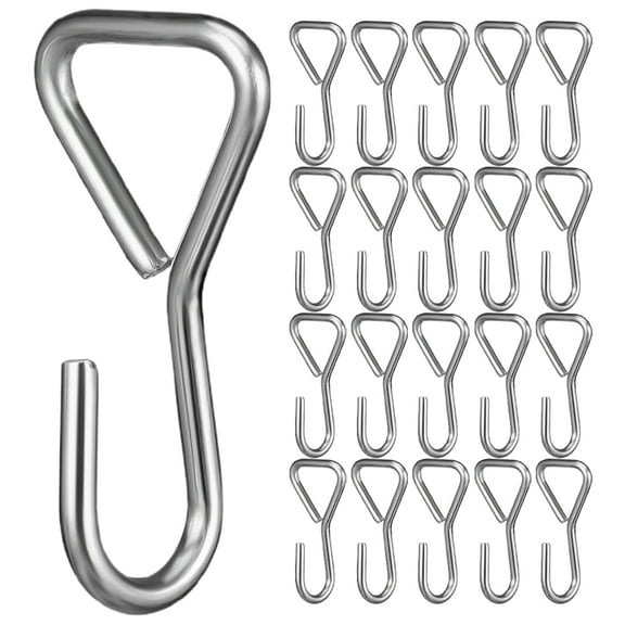 Viveous 50pcs Heavy Duty S Hooks Stainless Steel Car Seat Installation Hooks Versatile S Hooks For Rv Trailer Accessories And Car Seat Cover Fixing