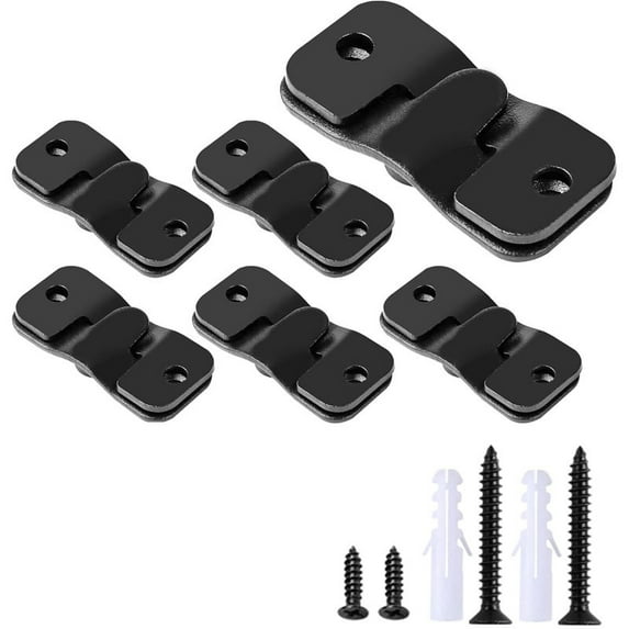 Viveous 6PCS Flush Mount Bracket Hardware Headboard Wall Mount Hangers Photo Frame Hook Heavy Duty Z Clip Bracket