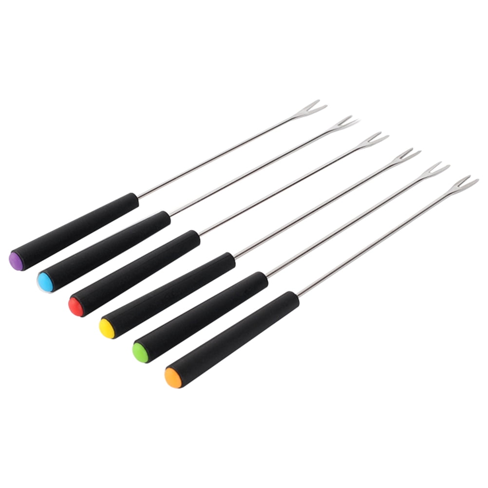 Viveous 6Pcs Chocolate Dipping Tool Fruit Picks Dessert Forks Party Supplies for Hotel