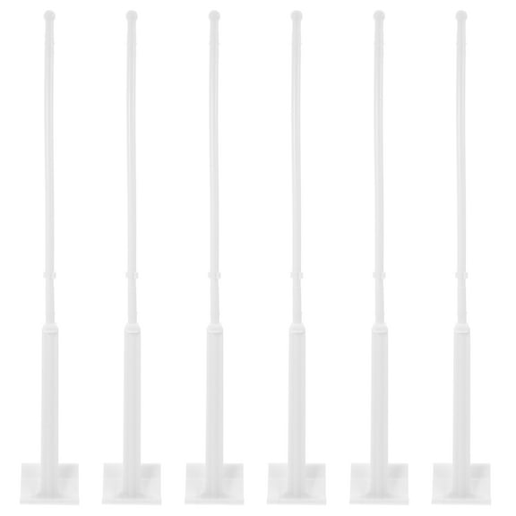 Viveous 6pcs Car Window Flagpoles Mount Window Flag Holder Clip On Flag Holder Bracket Stand Nation Flag Display Rack For Patriotic Day Parades Vehicle Supplies