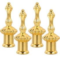 Viveous 6pcs Lamp Finial Replacement Gold Lamp Finials Lamp Cap Knob Decorative Lamp Shade Screw Topper for Table and Floor Lamps